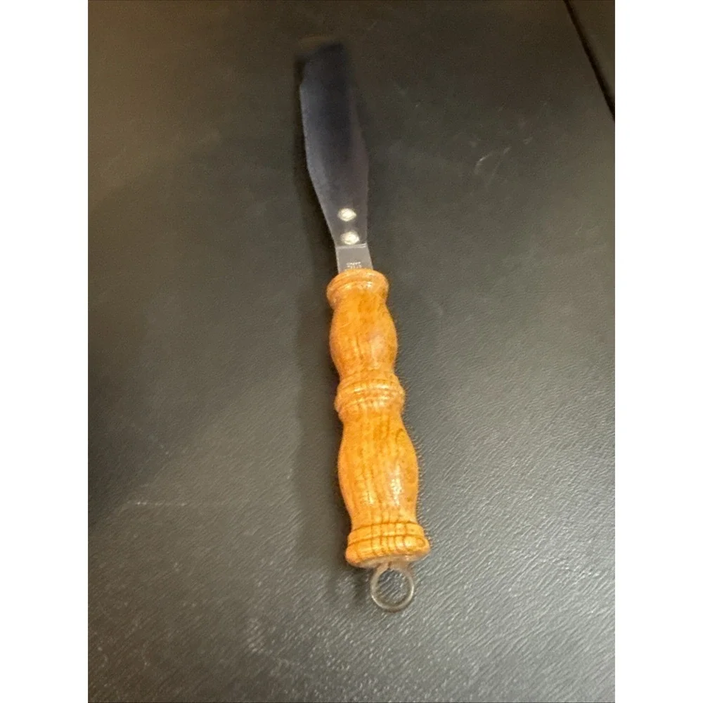 Vintage Wooden Handle Icing Spatula Stainless Steel Blade Made In Japan